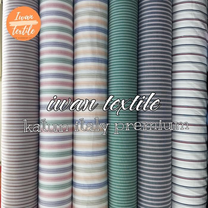 

Promo Bahan Kain Katun Garis Salur Katun Itali Bahan Kemeja Import Garment