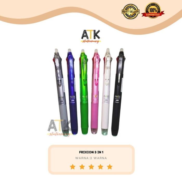 

New Pulpen Pilot Frixion 3 in 1 Clicker ( Pulpen 3 Warna) atk