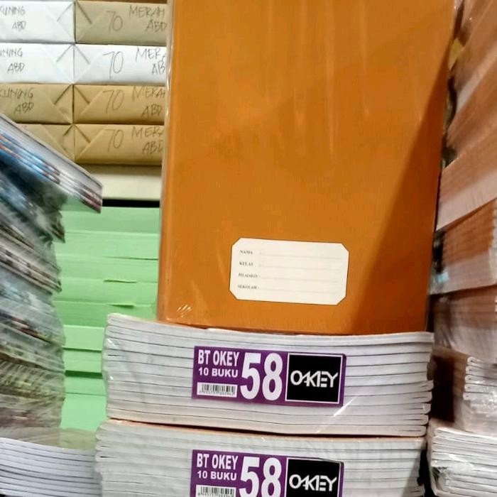 

New BUKU TULIS OKEY ISI 58 LEMBAR SAMPUL POLOS COKLAT 1 PACK ISI 10 BUKU TULIS UKURAN QUARTO