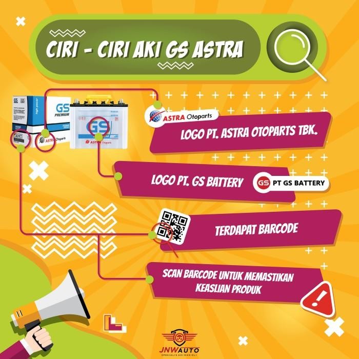Aki Mobil / Battery Gs Astra Type Gs Mf Ns40Zl 12V 35Ah