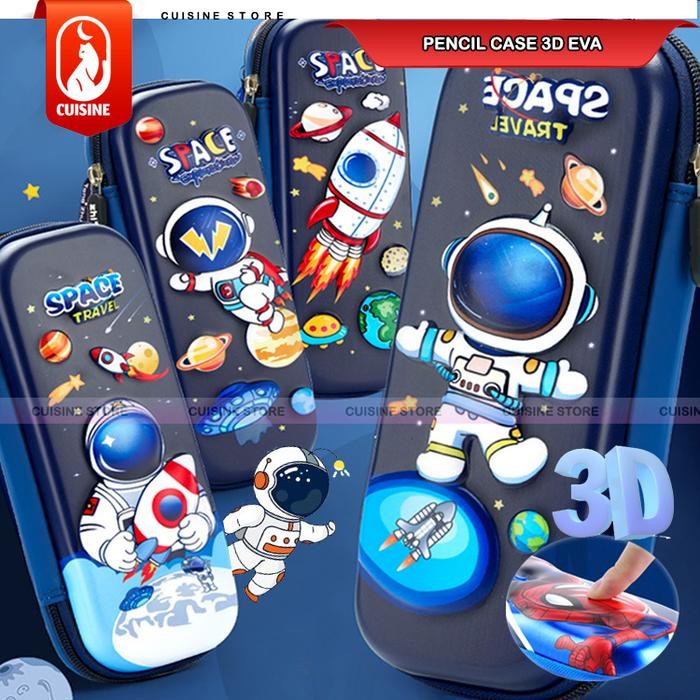 

New Kotak Pensil 3D Timbul EVA Kuromi Sanrio 23 CM Tempat Pensil Pulpen anak Sekolah Kualitas Bagus