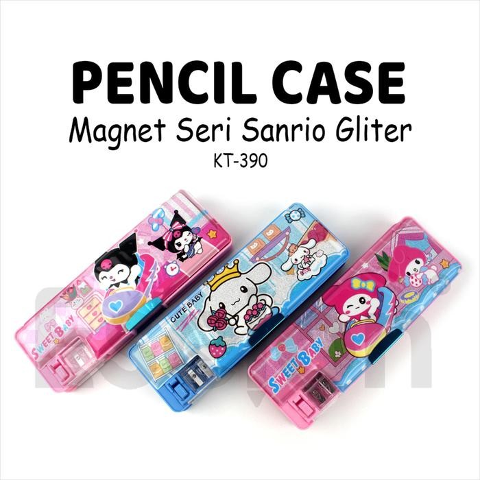 

New Kotak Pensil Magnet + Serutan /Tempat Pensil Karakter Boneka