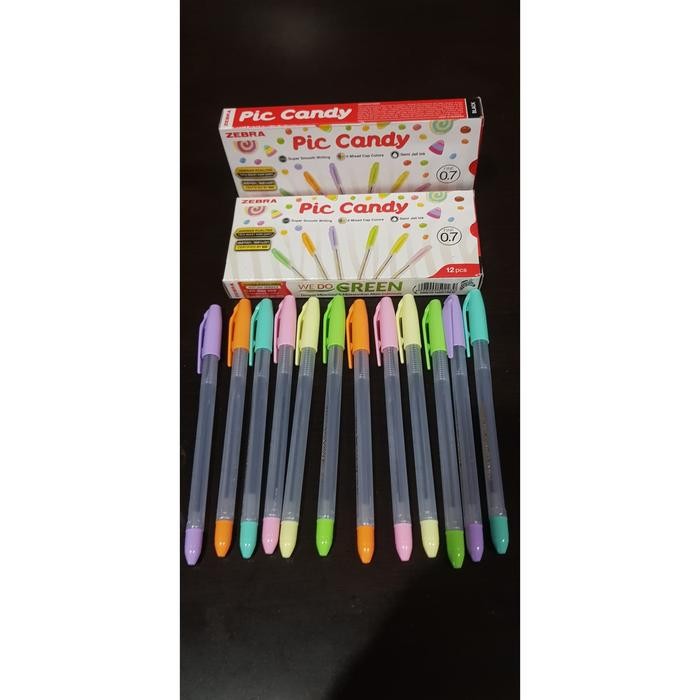 

New PULPEN ZEBRA PIC CANDY FINE 0.7 PER BOX ISI 12 PCS