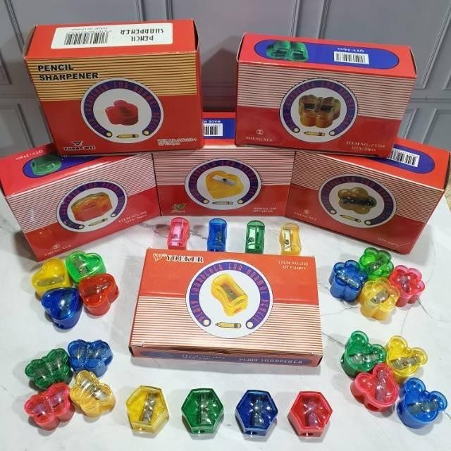 

New Serutan murah (1box=24pc)/serutan lucu/serutan fancy/rautan murah/sharperner/serutan warna