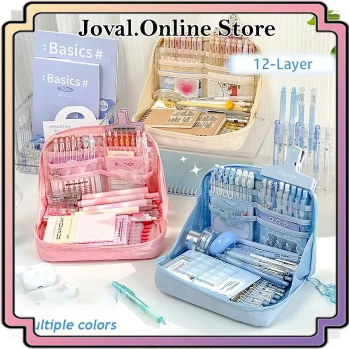 

New TEMPAT PENSIL KOREA MULTI SEKAT UKURAN JUMBO