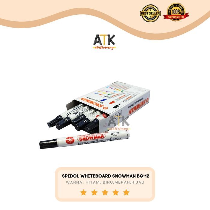 

New Spidol Snowman BG-12 Whiteboard Marker atk
