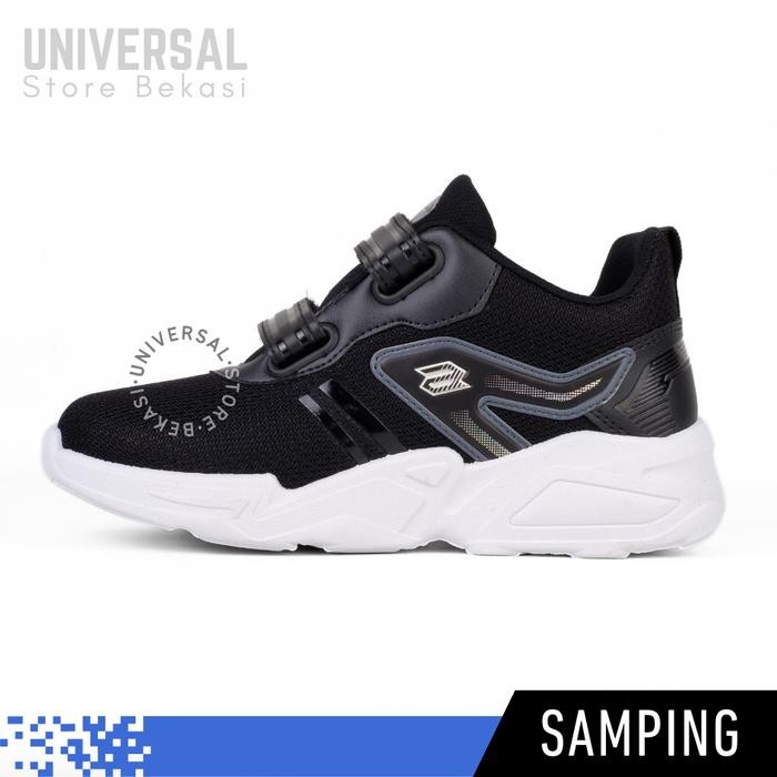 Sepatu Sekolah Anak Lelaki Perempuan Tk Sd Kelas 1 2 3 4 Pro Att Mgz 497 Hitam Putih Perekat Magnet