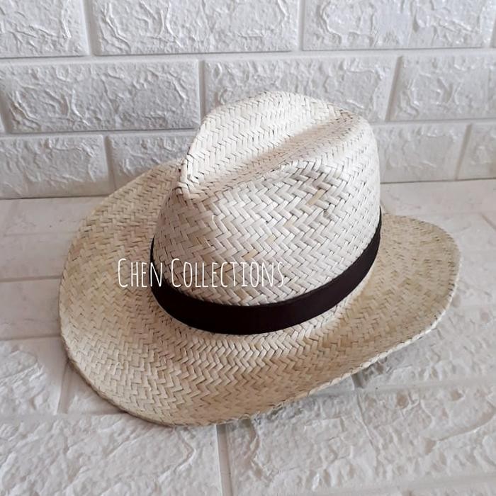 ASLI topi anyaman pandan pria READY STOCK