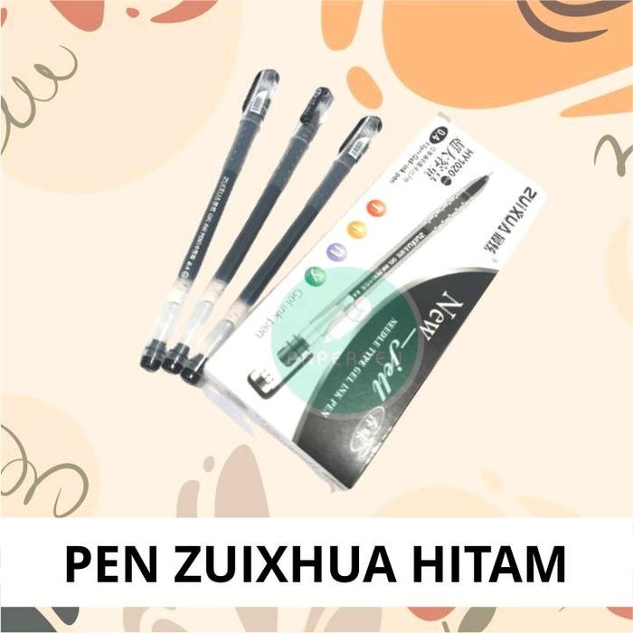 

New 1 LUSIN (12PCS) BOLPOIN GEL HY1020 HITAM Stationery