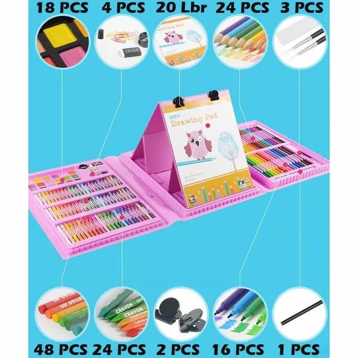 

Mainan Edukasi Crayon Set / Art Set 172Pcs