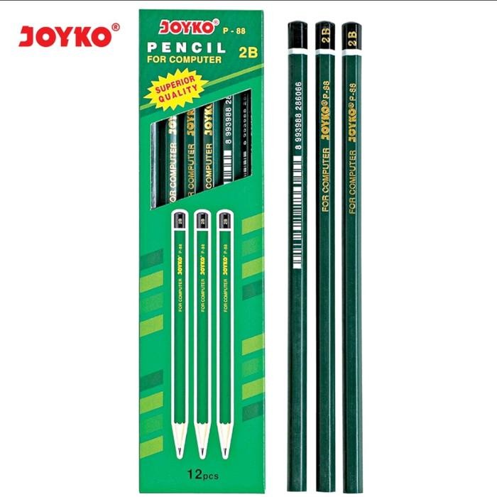 

New Pensil 2B JOYKO P-88 isi 12 pcs pensil ujian berkualitas
