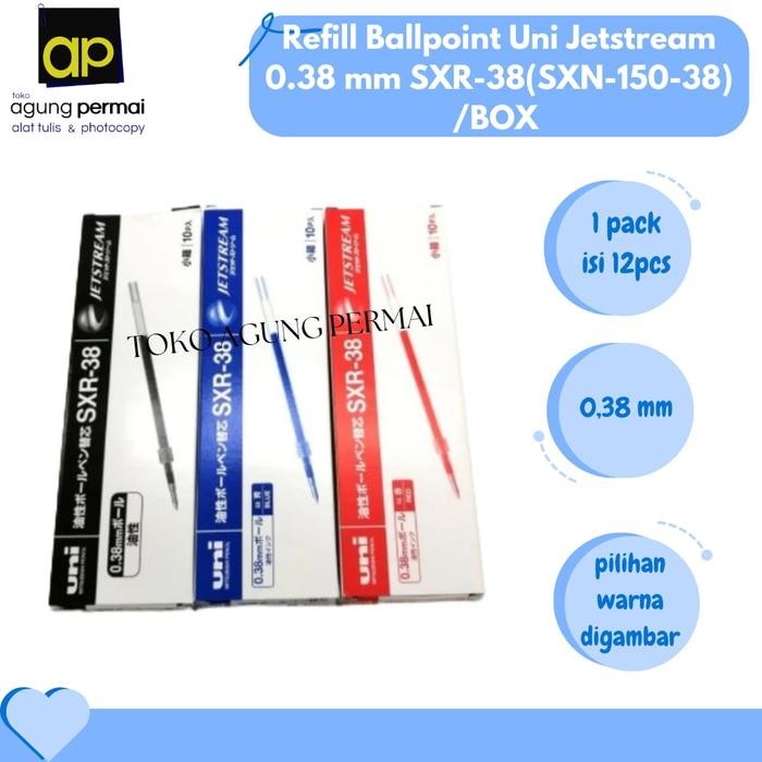 

Refill Ballpoint Uni Jetstream 0.38 Mm Sxr-38(Sxn-150-38) /Box