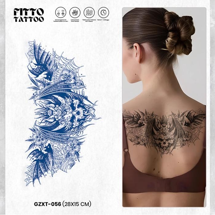 tato temporer premium tattoo fruit ink semi permanen tatto dada punggung fittotatto tatoo Temporary