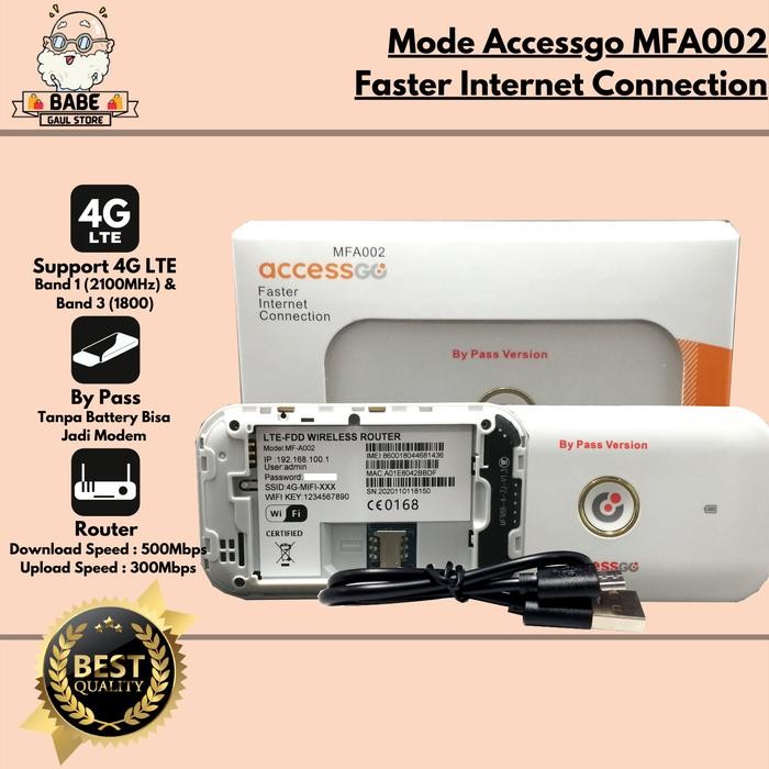 Modem Mifi 4G Accessgo Mfa002 By Pass Version Terlaris