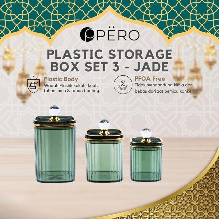 [EXCLUSIVE CELYHOME] PERO JAR SET OF 3 SEALED POT / TOPLES SET 3 TUTUP KEDAP UDARA / TOPLES ISI 3 /