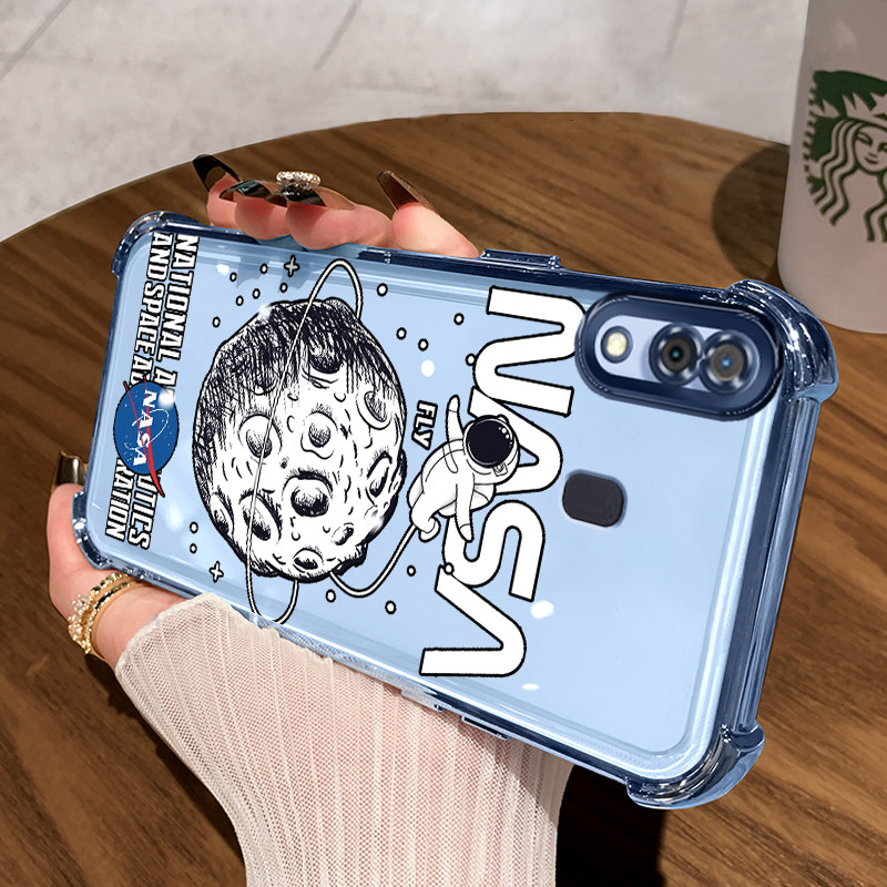 Casing Hp untuk Samsung A30 A20 A21s M10s Case Astronot NASA Kasing Perlindun Anti-Drop airbag Kesin