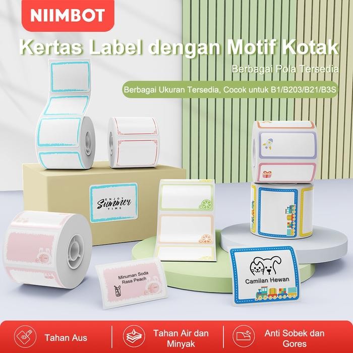 

BRG BARU NIIMBOT B1/B21/B21Pro/B31 Stiker Label Kartun, Label Nama dan Barang Gaya Lucu, Tahan Air