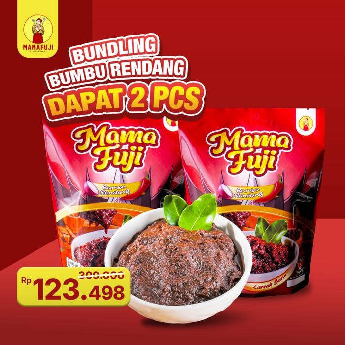 

Baru Mamafuji Bumbu Rendang Siap Makan 250g [Buy 1 Get 1] Tanpa Daging