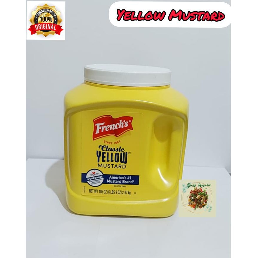 

French classic yellow mustard 2.97kg 105oz / yellow mustrad paste