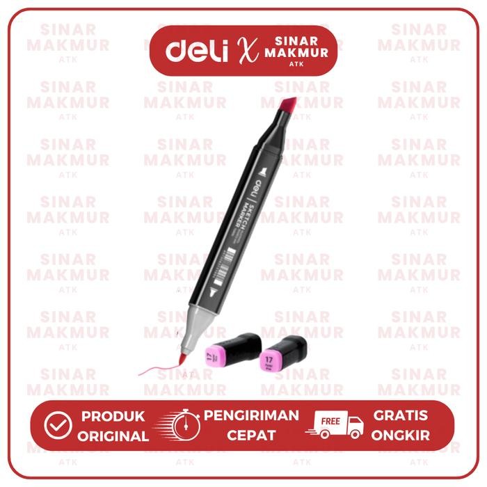 

Sketch Marker Dual Tip Alcohol Based 60 Warna Deli 70806-60 (Set)