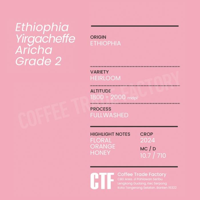

Green Beans Arabika Ethiophia Yirgacheffe Aricha Fullwashed Heirloom