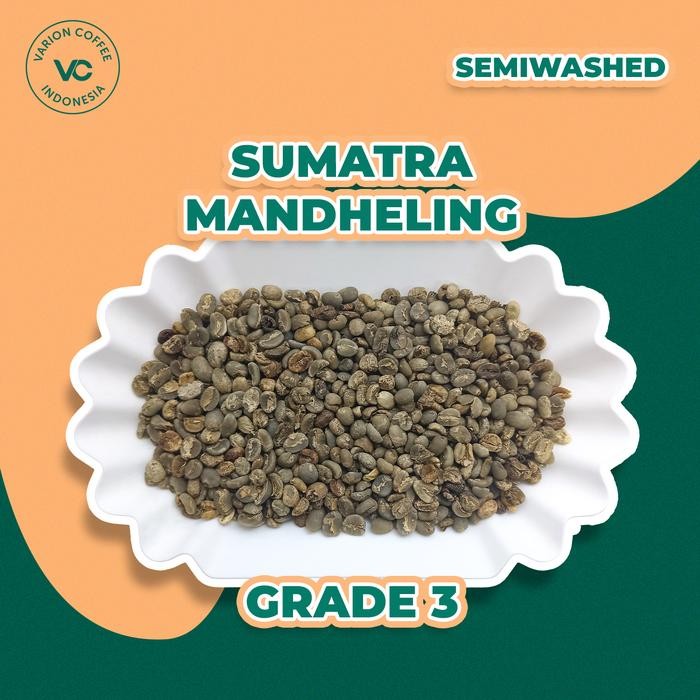 

Green Bean Arabica Mandheling Semiwashed Varion Coffee - Biji Kopi Mentah 60Kg - Grade 3