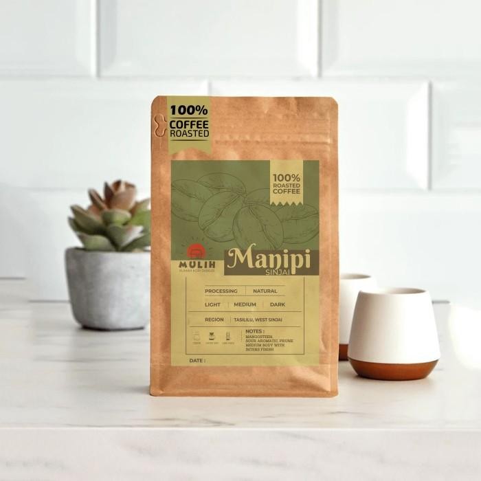 

Biji Kopi Bubuk Arabika Manipi Sinjai Arabica Coffee Roast Bean 1Kg by Mulih Kopi