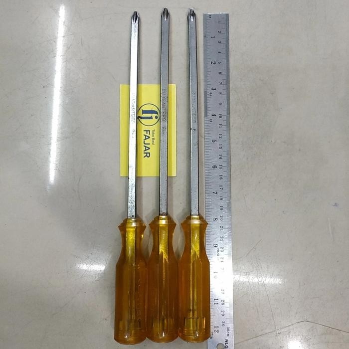 Obeng ketok besar bunga plus ( + ) 8 mm x 8 inch 20 cm Jupiter