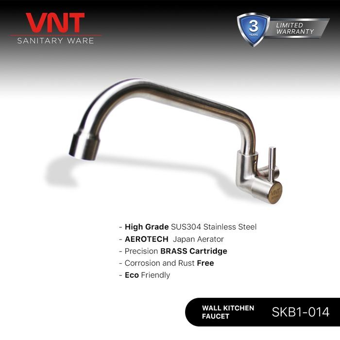 Cuci Gudang Vnt Kran Cuci Piring Stainless Leher Bebek Keran Air Tembok Sink Dapur