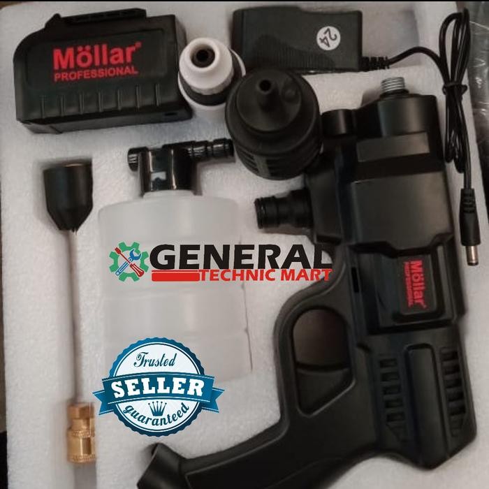 MOLLAR HPW 24V Cordless Jet Cleaner Mesin Cuci Motor mobil baterai AC