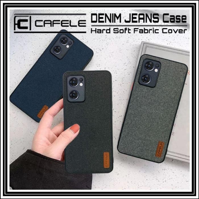 Oppo Reno 7 Reno7 5G Denim Jeans Cafele Original Hard Cover Soft Case