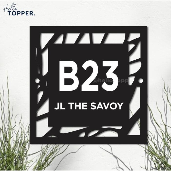 

1YFS Custom Nomor Rumah Akrilik Modern Acrylic Sign - Motif 3