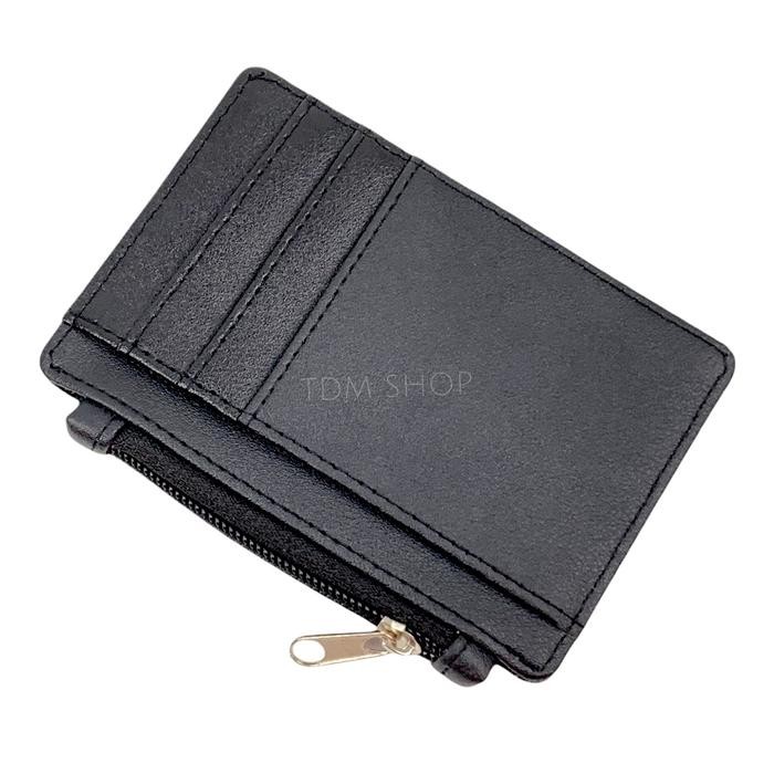 

1YFS Dompet Kartu Wallet Card Holder Kulit Import Dengan Resleting