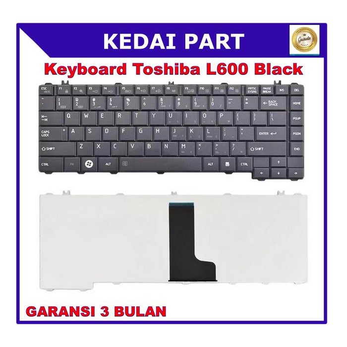 Keyboard Laptop Toshiba Satellite C600 C640 - Hitam