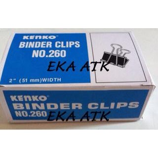 

ID BINDER CLIPS KENKO 260 / KLIP / JEPITAN / PENJEPIT KERTAS HITAM
