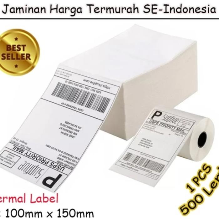 

KOIC Kertas Resi Label Thermal Barcode Roll A6 100X150Mm Isi 500 Lembar Termal 100 X 150Mm
