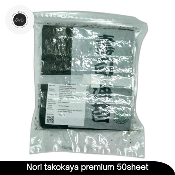 

nori takokaya original impor 50 sheet - rumput laut jepang shopee stok terbatas