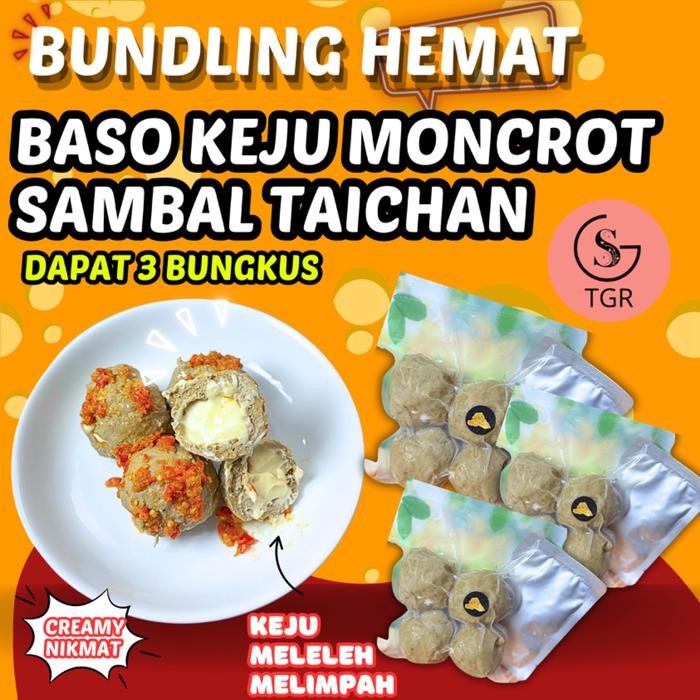 

bundling 3 bks baso keju moncrot + sambal taichan shopee stok terbatas