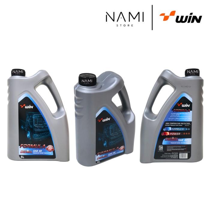 *Win Diesel Formula SAE 40 (5L) GALON* Oli Mesin Kendaraan Diesel - Original