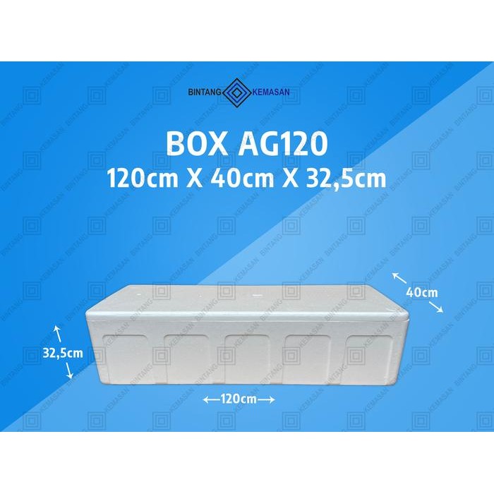 box styrofoam ag120 120 x 40 x 32,5cm foam box kode 465