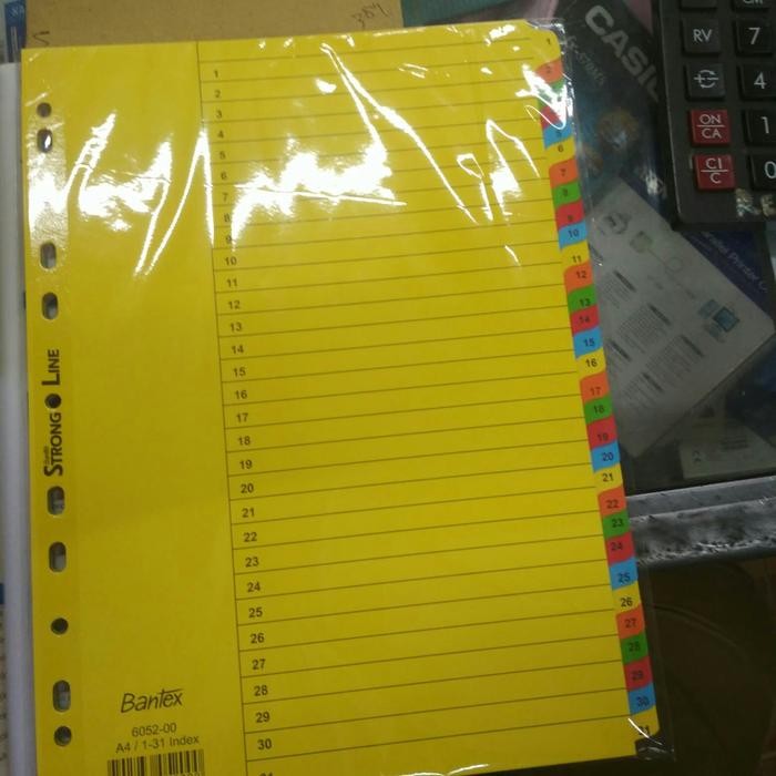 

Promo Bantex Divider 6052 A4 Angka 1-31 Pembatas File Dokumen Original