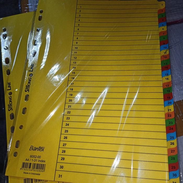 

Promo Divider A4 Bantex 6052 1-31 Index / Pembatas 1-31
