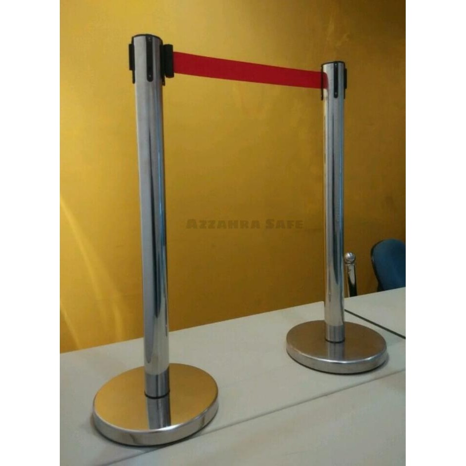 

Promo Tiang Antrian Stainless Hitam 2M - Pembatas Pita