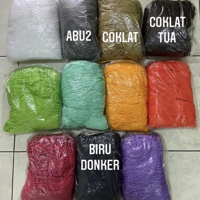 Terbaru Talikur PP 2mm 1kg Tali Kur Warna Warni Aksesoris Rajut Tas Gelang