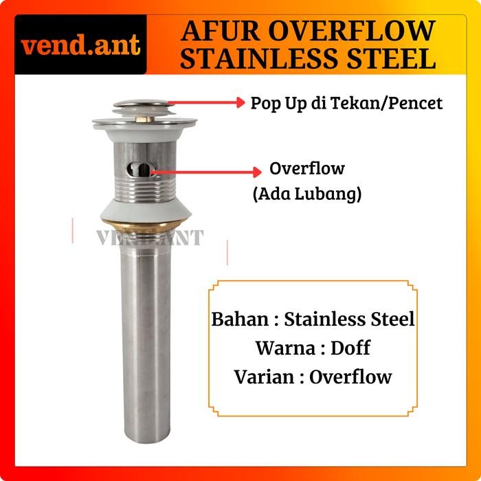 Onda Elitepro - Afur Pop Up Tekan Pencet Putar Koin Coin Wastafel Cuci Tangan Overflow Non Overflow