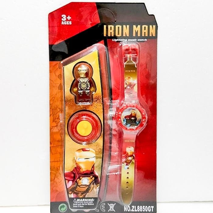 DISKON JAM TANGAN ANAK DIGITAL LEGO MUSIK KARAKTER IRON MAN READY STOCK