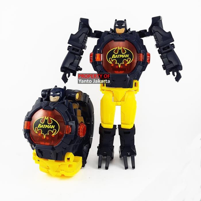 TERMURAH JAM TANGAN BATMAN ROBOT ANAK LAKI LAKI LAMPU READY STOCK