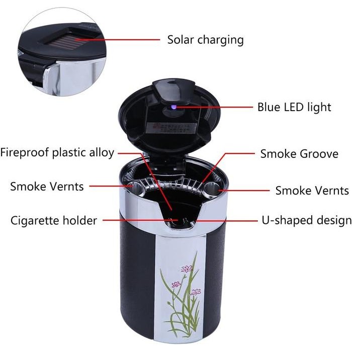 Bisa Gosend Asbak Mobil Portable/Mini Asbak Gantung Creative/Asbak Mobil Led