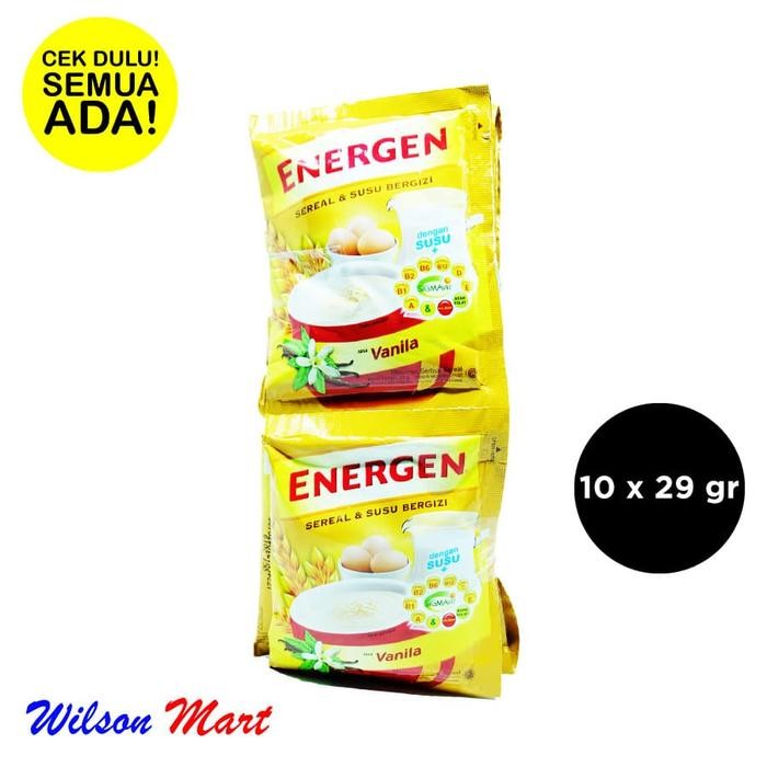 

ENERGEN SEREAL DAN SUSU RASA VANILLA ISI 10 X 30 GRAM RENCENG