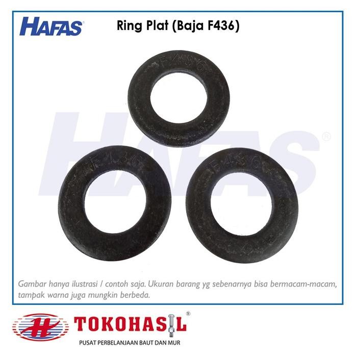 PJ Ring Plat Baja F436, M12 (hitam) Washer Plate WP - 20 pcs